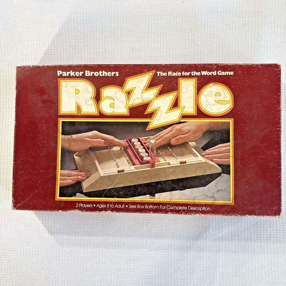 Vintage Razzle Parker Brothers Game 100% Complete Word Jumble Scrabble Game
